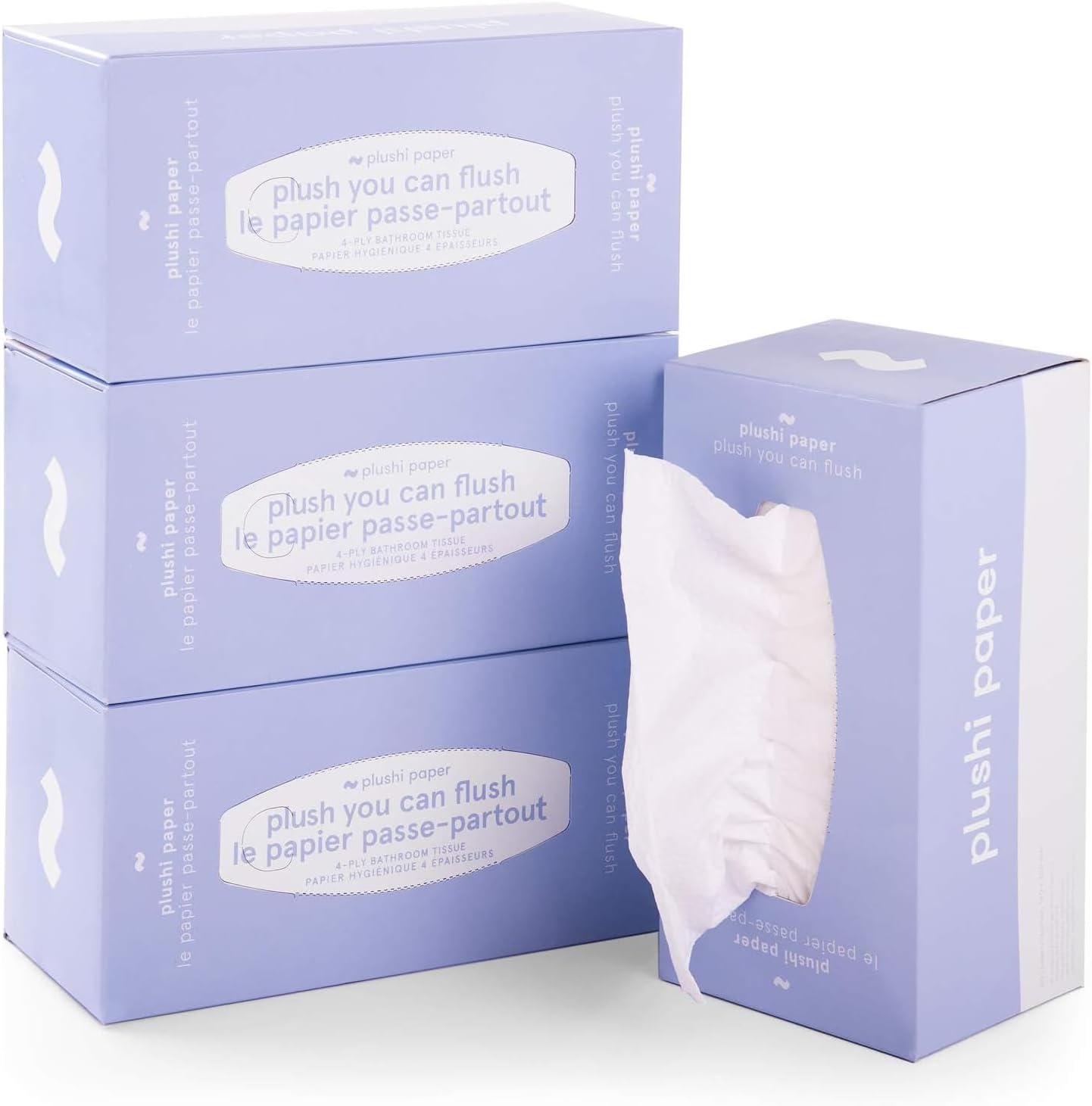 Septic Safe Tube Free Toilet Paper- 4-Ply, Quick-Dissolving, Biodegradable Tissue for RV, Campers & Marine Use- Mom-Approved Soft Toilet Paper for Kids, Seniors & Travel Adventures- 4 Boxes, 320 Wipes