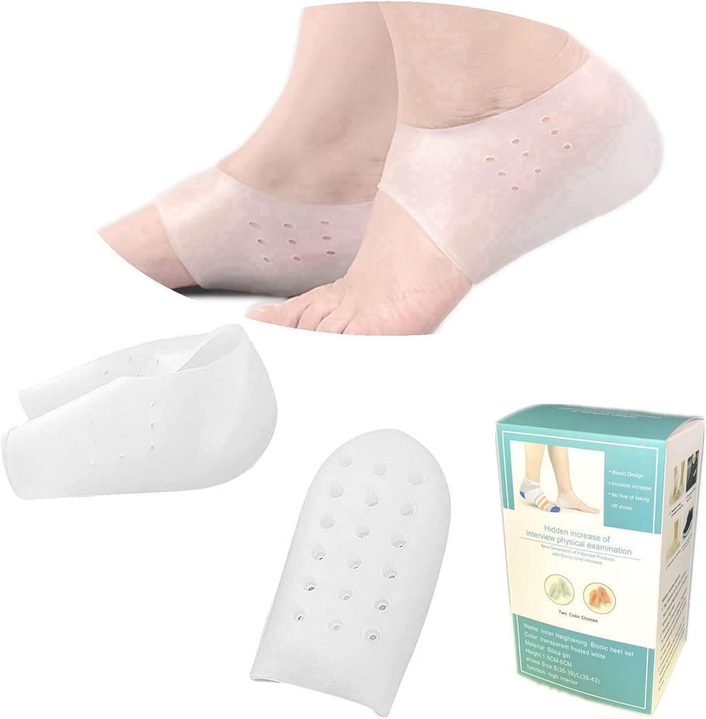 Height Increase Insoles, Invisible Non-Slip Silicone Shoe Lift Cushion, Universal Half Height Increasing Heel Protector Pads for Women and Men