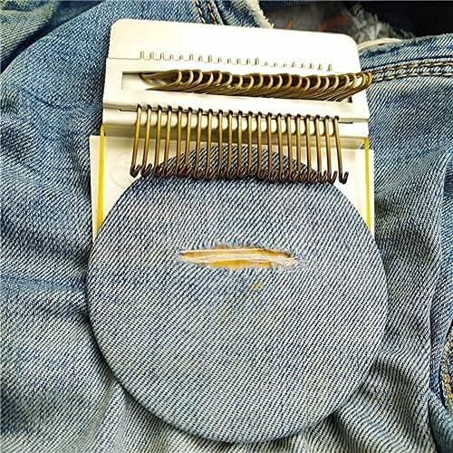 Small Loom Fast Speed Weve Type Weave Tool, Mini Rainbow Weaving Loom Wooden Multi-Craft Creative DIY Weaving Arts, Most Convenient Darning Machine to Repair of Small Holes in Clothes (14 Hooks)