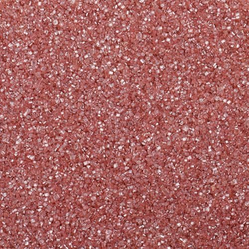Rose Gold Sanding Sugar Sprinkles, 4.6 oz Edible Sparkling Sugar Crystals for Baking Topping, Cupcakes, Cookies, Ice Cream & Cake Decorating, Wedding Party Valentines Romantic Birthday Supplies