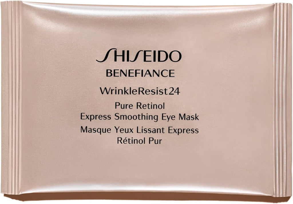 Shiseido Benefiance WrinkleResist24 - Pure Retinol Express Smoothing Eye Mask - 12 Sets of Two Eye Masks - Reduces Appearance of Wrinkles in 15 Minutes