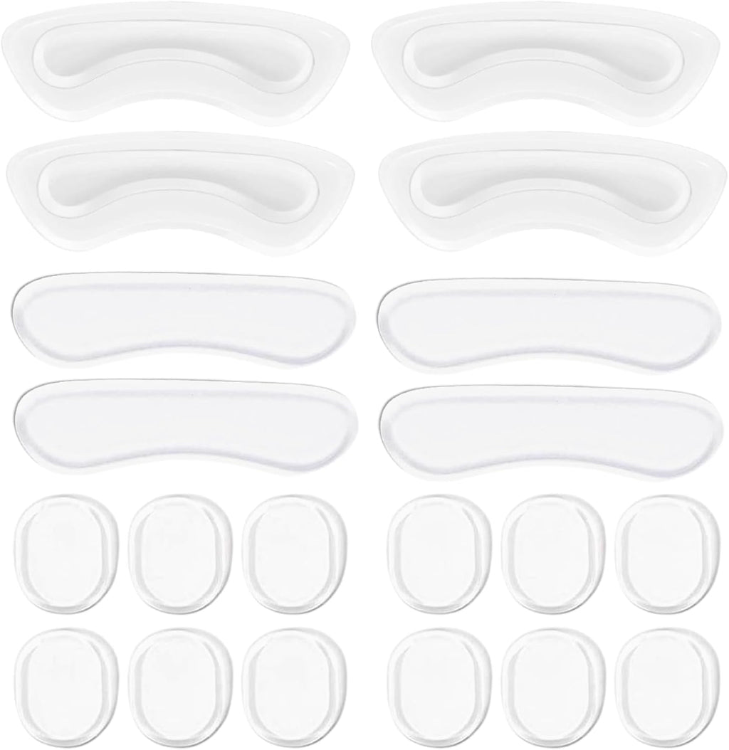 Shoe Heel Pads, Gel Cushion Inserts, Back of Heel Cushion, Clear Heel Pads for Women Men Shoes