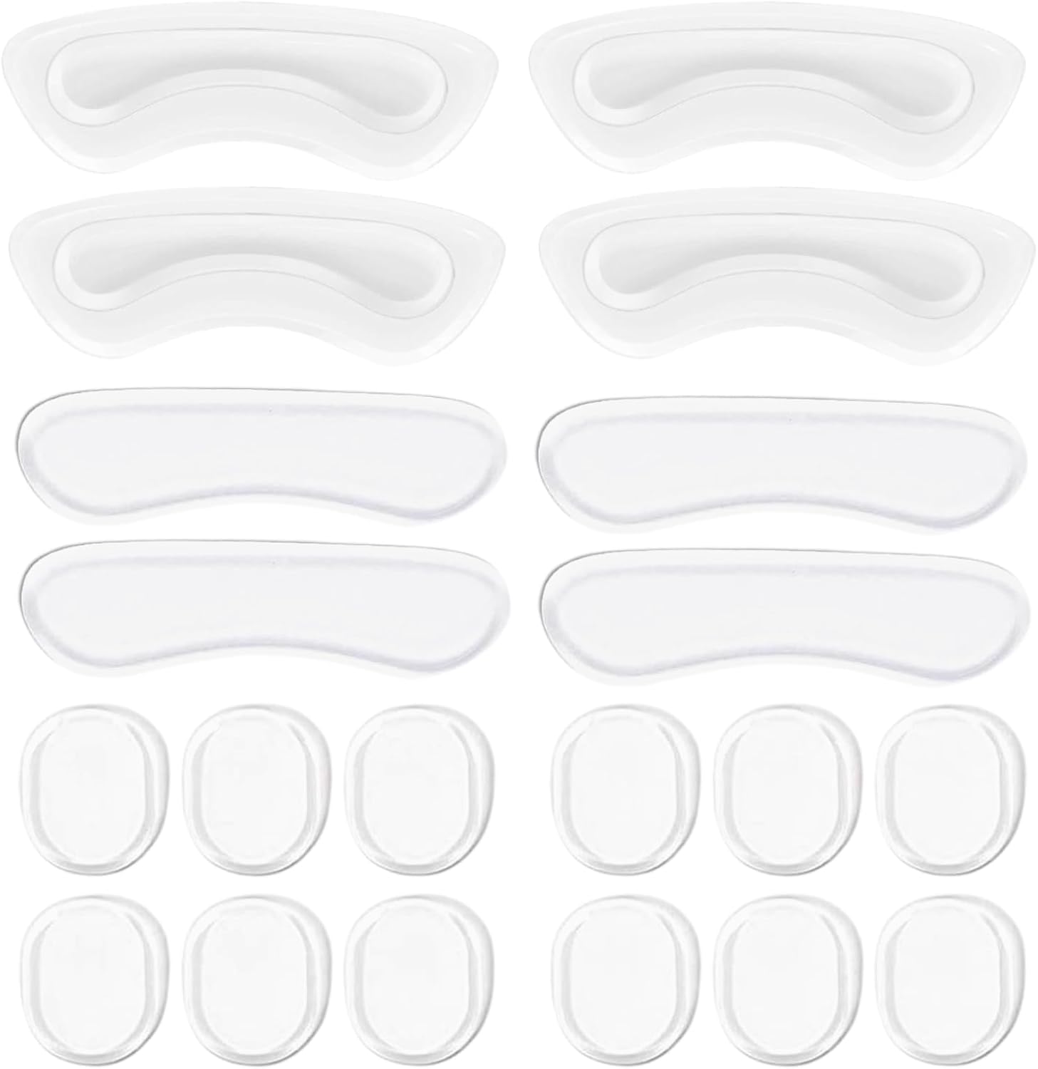 Shoe Heel Pads, Gel Cushion Inserts, Back of Heel Cushion, Clear Heel Pads for Women Men Shoes