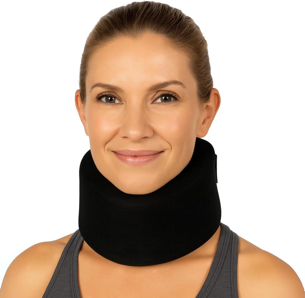 Vive Neck Brace for Neck Pain and Support for Women, Men - Cervical Collar - Soft Neck Brace for Pinched Nerve - Vertebrae Whiplash Wrap for Posture, Sleeping - Spinal Support and Spine Pressure