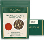VAHDAM Vanilla Spiced Masala Chai | 3.53oz (50 Cups) Gluten Free Delicious Blend Of Vanilla & Masala Chai | Spiced Chai Tea Loose Leaf | Brew As Hot, Cold Or Iced Tea | Vacuum Sealed Pack
