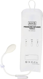 American Hospital Supply Medical Pressure Infusion Bag – 1000ml, IV Pole Infusion Sack with 3-Way Stopcock, Color-Coded Gauge | Medical Supplies & Equipment (1 Each)