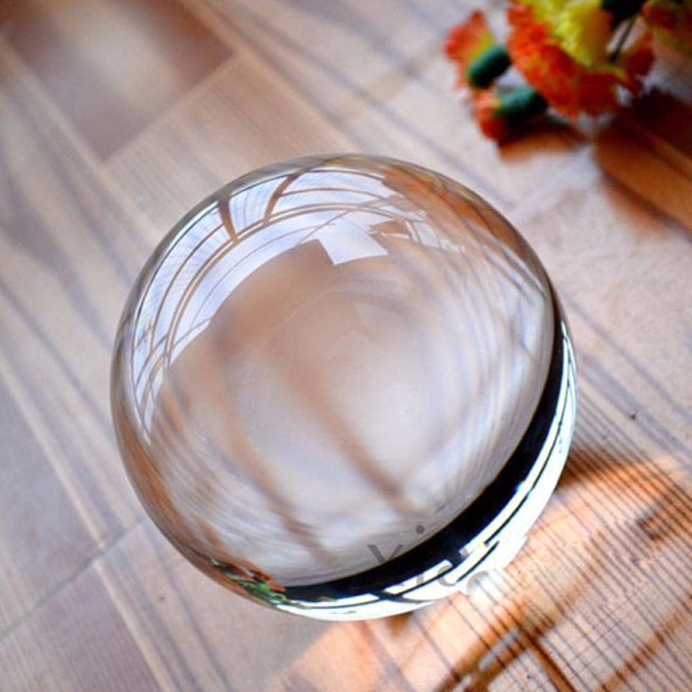 6/7/8CM Photography Crystal Ball Divination Quartz Glass Ball Ornament Travel Take Pictures Table Decor Home Decors-Without Base_8 cm_China