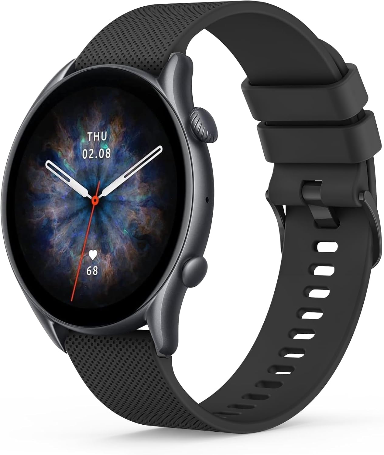 Wanme Band Compatible with Amazfit GTR 4 / 3 Pro / 2, 22mm Quick Release Silicone Replacement Wristband Sport Strap for Men Women