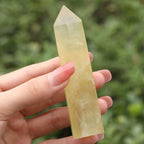 LAIDANLA Citrine Healing Crystals Wands 3.5-4" Polishing Natural Reiki Energy Wand Stone Hexagonal Point Obelisk Large Crystal Gemstones for Meditation Therapy Crystal Grid Decoration 1Pcs