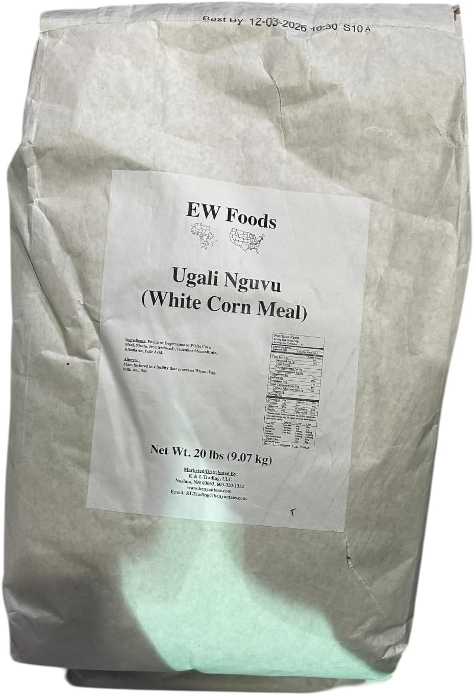 Ugali Nguvu Maize Flour, 20LB – Premium African Corn Meal for Fufu, – Smooth & Authentic East African Staple Food