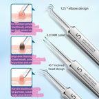 Professional Facial Blackhead Remover Tweezers,Extractor Acne Removal Kit Pimple Popper Tool, Clip for Whiteheads, Acne Clip, Ingrown Hairs Tweezers, Blackheads Remover Extractor, Stainless Steel