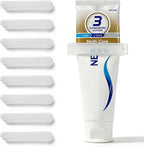 8-Pack Toothpaste Tube Squeezer by JM.JEEMI- Easy Squeeze Dispenser for Kids, Manual Roller Clip for Bathroom & Travel, Fits Toothpaste, Cream & Paint Tubes up to 2.6" Wide