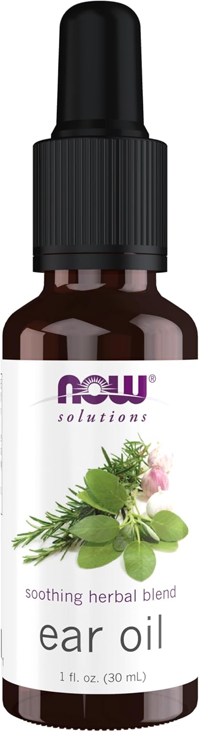 NOW Foods Solutions, Ear Oil, Soothing Herbal Blend, Great on Mild Discomfort or Irritation, 1-Ounce