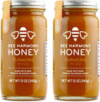 Bee Harmony Turmeric Infused Honey, 12 OZ, Pack of 2
