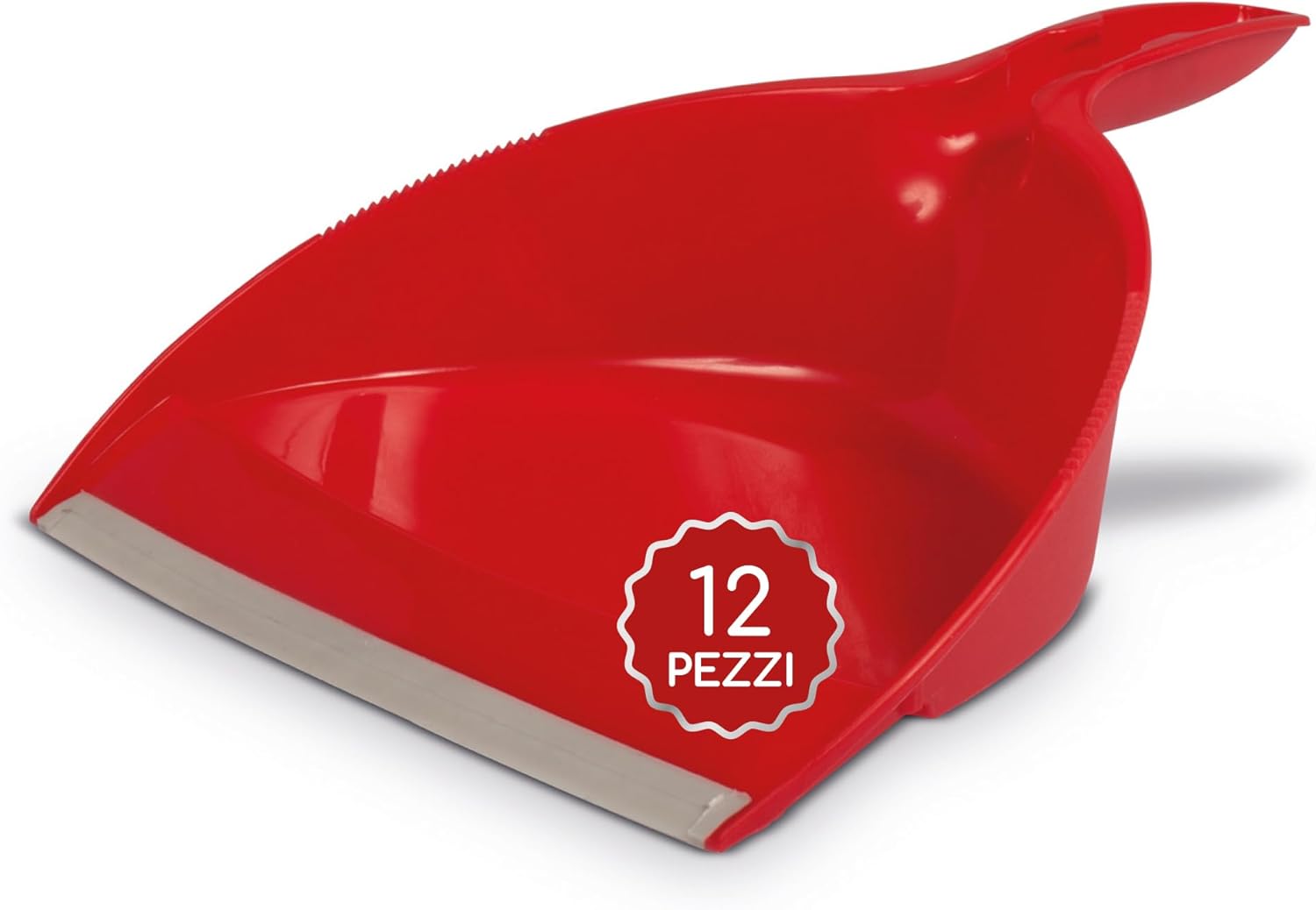 TONKITA | 12 Dustpan Soft Rubber Profile Dustpan with Broom Handle Attachment Multifunctional Shovel 23 x 33 x 7.5 cm - Pack of 12