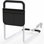 Bed Rails for Elderly Adults Safety, Bed Handle Bedside Assist, Adult Bed Rails for Seniors, Adjustable Bed Bar with Storage Pocket & Fixing Strap, Bed Cane Fits Twin, Queen, Full, King Bed