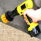 2 inch Diameter Drill Powered Stiff Scrub Cleaning Brush Heavy Duty Cleaning Applications for Bathroom Surfaces, Tile and Grout, Hard Water Stains, Rust (Yellow)