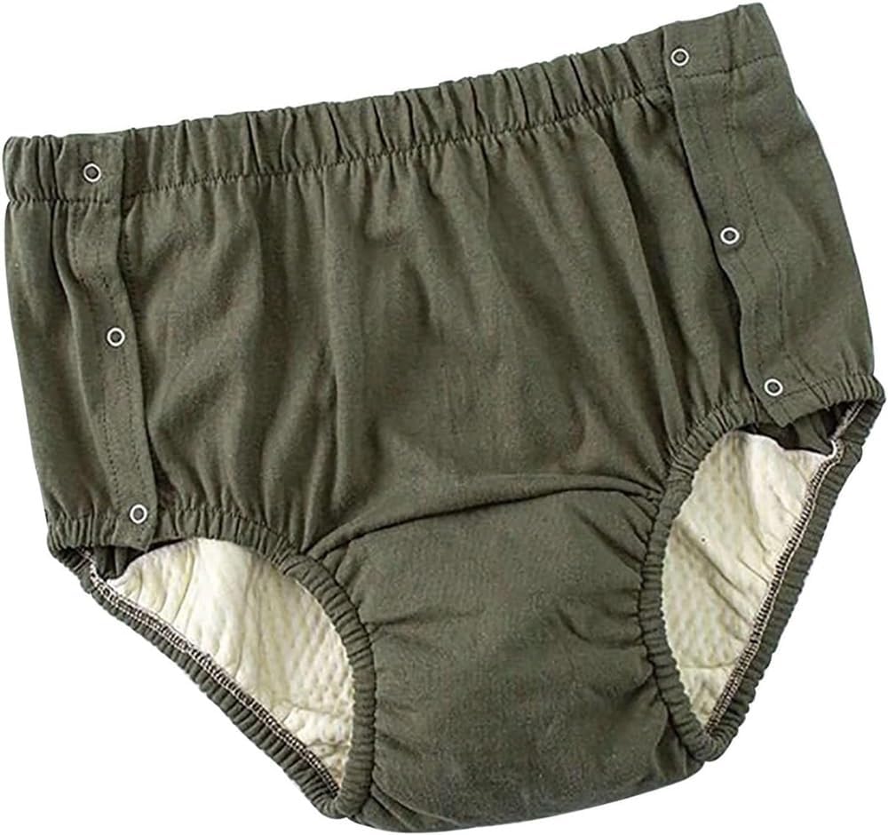 Urinary Incontinence Briefs, Breathable Incontinence Underpants Made of Cotton, Leak-Proof Underwear Washable Reusable Moderate Urinary Incontinence Briefs (Color : Green, Size : X Large)