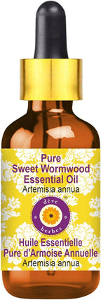 Deve Herbes Pure Sweet Wormwood Essential Oil (Artemisia annua) with Glass Dropper Steam Distilled 100ml (3.38 oz)