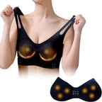 Electric Bust Massager, Breast Enhancer Massager Bra with 3 Heating Levels, USB Wireless Breast Massager for Shaping Beautiful Chest Anti Sagging with 5 Modes, Black