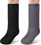 Boao 2 Pcs Leg Cast Cover, Medium Short Cast Sock Cover Below the Knee Leg Sleeve for Foot Men Women(Black, Gray)
