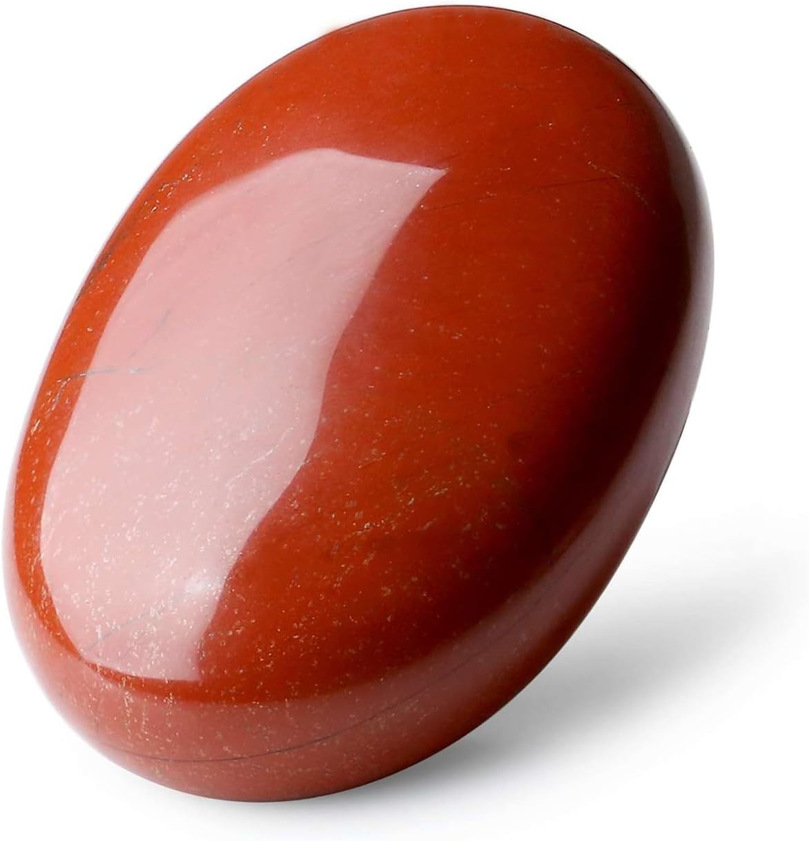 LAIDANLA Red Jasper 2.4" Large Palm Stone Healing Crystals Natural Gemstones Calming Effects Energy Balancing Reiki Polished Worry Stone Cleansing Protection Anxiety Stress Relief Therapy 1PC