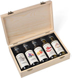 Blazing Bella Foodie Combo – Balsamic Vinegar and Olive Oil Sampler Set – White, Fig & Peach Balsamic with Garlic and Smoky Jalapeño Olive Oils – Modena, Italy & California – 100ml Bottles