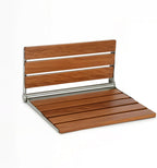20" Premium Folding Shower Seat Wall Mounted - Heavy Duty 400lb Capacity, Durable Teak Wood Shower Bench