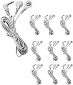 Button Electrode Wire Cable, DC 3.5mm Button Electrode Wire Cable Compatible Wires for Digital TENS Massage Machine,Button Type Electrode 2.5mm Plug Wires Cable 1 to 2 (10)