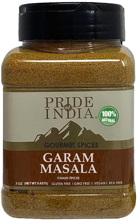 Pride of India - PACK of 6 - Garam Masala Ground 6 oz (170.097 gm) Medium Dual Sifter Bottle | Warming Spice Blend for Variety of Dishes | Flavorful Mix for Curries and Pilafs Non-Veg & Veg Dishes