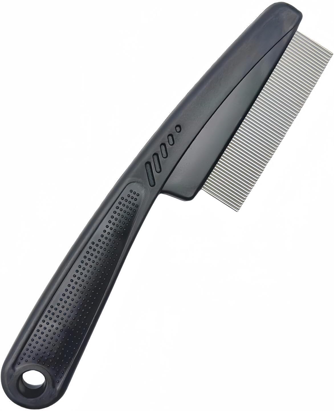 Yumflan Dandruff Comb, Stainless Steel Fine Tooth Dandruff Remover, Professional Scalp Comb Hair Comb for Kids and Adults (Black)