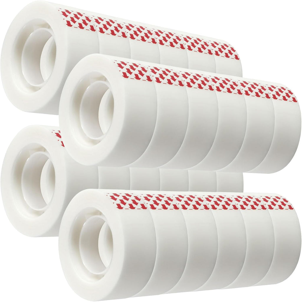 24 Rolls Invisible Tape Refill, Matte-Finish Translucent Tape Refills for Dispenser, 3/4 x 1000 Inches, Engineered for Repairing Correction and Labeling
