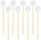 Treela 8 Pcs Bamboo Ear Picker Ear Cleaning Spoon Cute Doll Goose Feather Wood Pick Chinese Scraper Wax Removers Cleaning Tool for Adult(170mm,Classic Style)