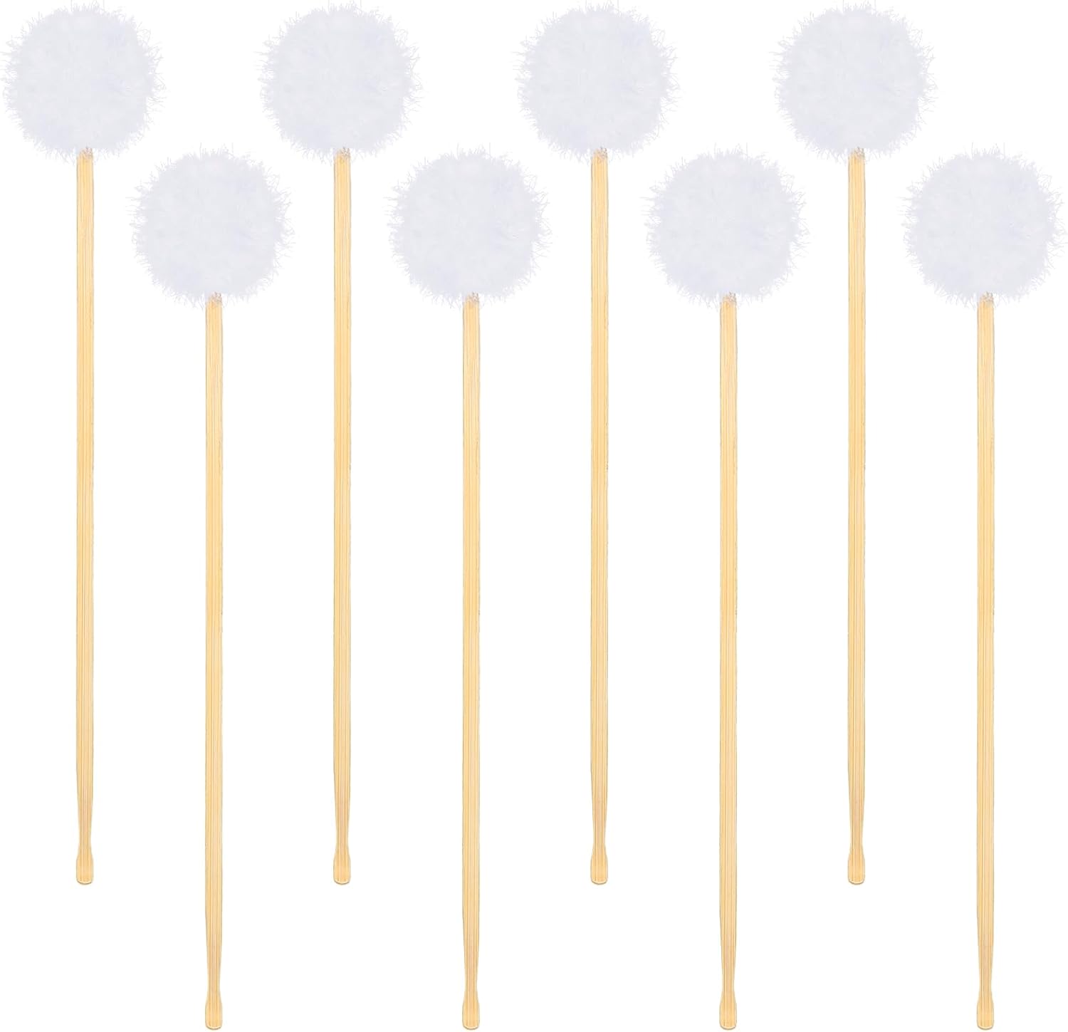 Treela 8 Pcs Bamboo Ear Picker Ear Cleaning Spoon Cute Doll Goose Feather Wood Pick Chinese Scraper Wax Removers Cleaning Tool for Adult(170mm,Classic Style)
