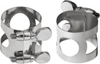2Pcs Silver Alto Sax Ligature Alto Saxophone Ligature, Ligatures Saxophone Accessories Fastener for Music Mouthpiece Instrument