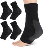 2 Pcs Achilles Tendon Heel Protector Compression Padded Sleeve Socks Premium Gel Heel Socks Ankle Support Sock for Women Men Everyday Use Front Foot Shin Achilles Tendon Heels