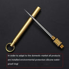3Pcs Portable Multifunctional Toothpick Bottle Titanium Outdoor Fruit Fork Camping Tool Toothpick Rack