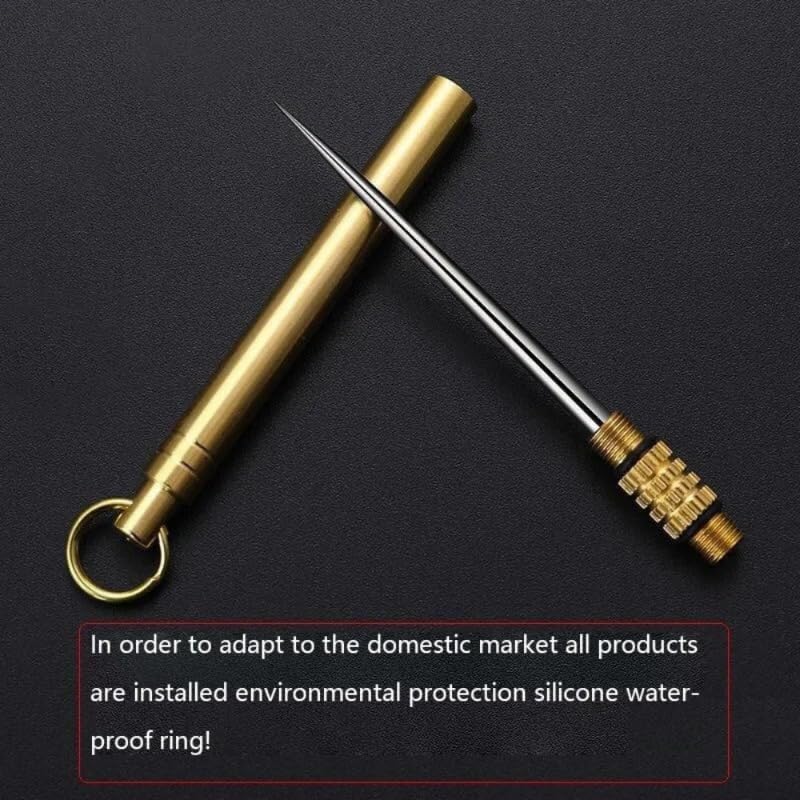 3Pcs Portable Multifunctional Toothpick Bottle Titanium Outdoor Fruit Fork Camping Tool Toothpick Rack