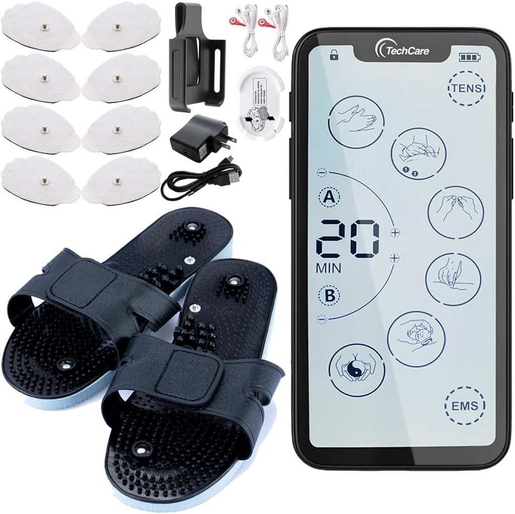 Muscle Stimulator Tens Unit 24 Modes Touch Screen EMS Pulse Massager Machine Device Neck Back Leg Shoulder Pain Relief [New Model]