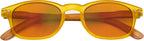 CessBlu Blue Light Blocking Glasses with Orange Tinted Fliter Lens Computer Reading Glasses with Bamboo-Look Temples