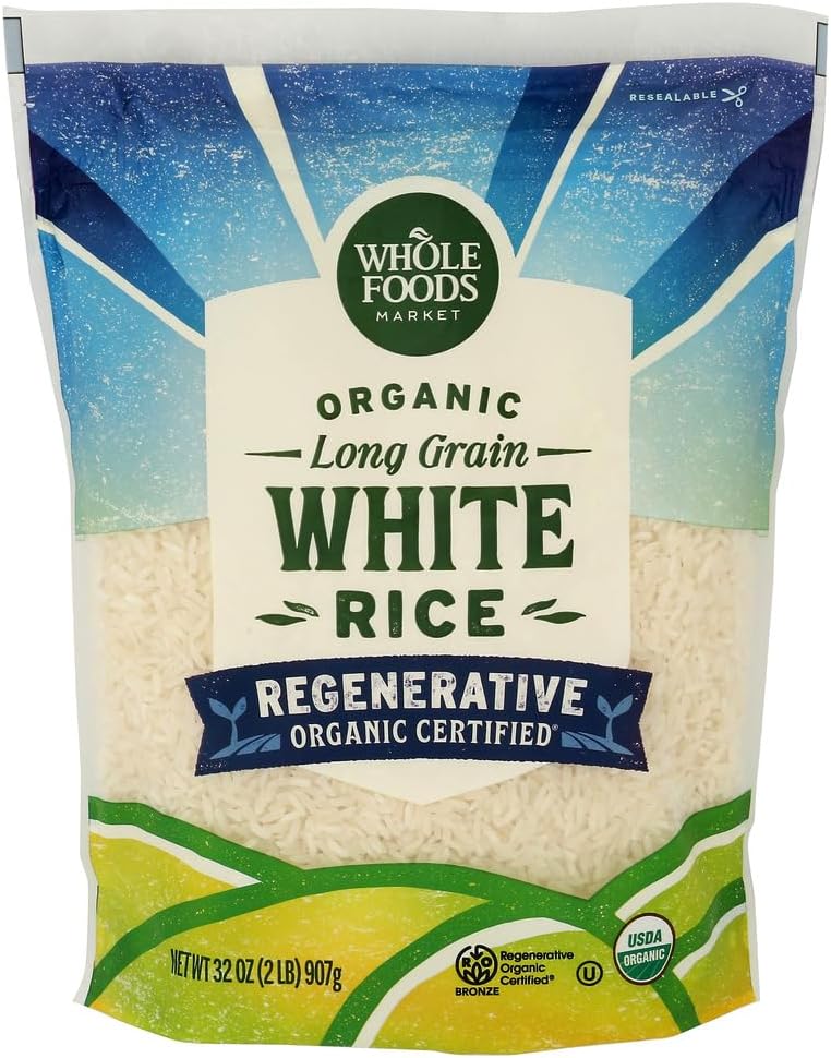 WHOLE FOODS MARKET Organic Regenerative Long Grain White Rice, 32 OZ