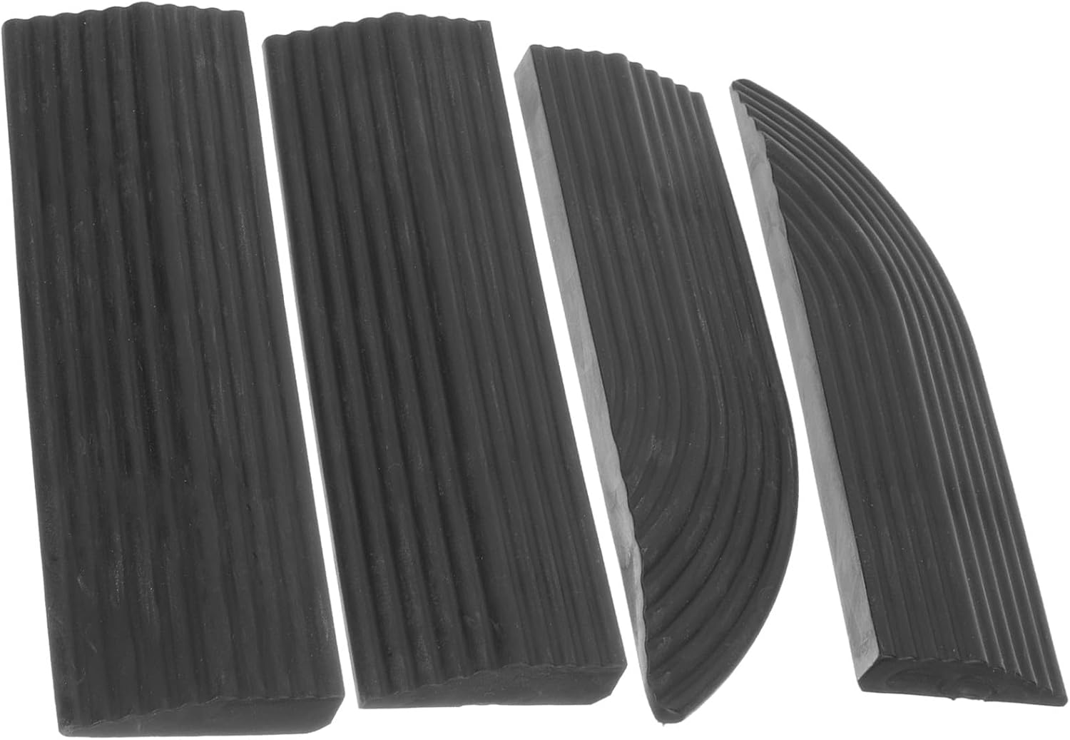 Rubber Threshold Ramp Mat Set for Sweeping Robot Household Indoor Entry Slope Ramp Cushion with Triangular Step Design for Home Use