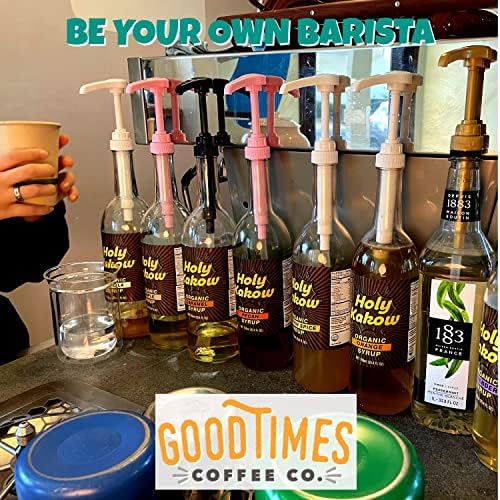 Gold Coffee Syrup Pump for 750ml Bottles (Pack of 2) | Fits Torani, (Monin 1 Liter Plastic Bottles Only), Davinci, Jordan's Skinny, and Upouria