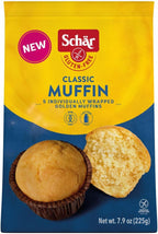 Schär Gluten-Free Classic Muffin, 7.9oz (Pack of 4) – Soft, Moist, Non-GMO, Perfect for Breakfast or Snack, Individually Wrapped for Freshness
