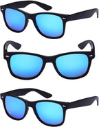 Mass Vision 3 Pair of Unisex Reading Sunglasses - Full Frame Sun Readers (non bifocal) with Spring Hinges & UV400 Protection