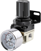 SNS Low Pressure Air Regulator Air Compressor Pressure Regulator With Bracket and Gauge Female Thread 1/4 NPT Adjustable AR2000-N02 (0-40 PSI)