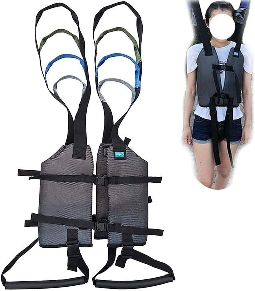 Patient Lift Sling, Standing Guide Exercises Thigh Hip Waist Lumbar Supports Walking Supports Transfer Belt with Padded Chest Pad