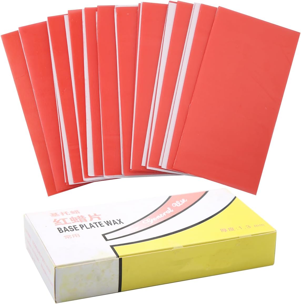 Dental Base Plate Wax 20Pcs Denture Material Red Utility Wax Base Plate Wax Sheets for Orthodontic Modeling Filling Modelling Laboratory Supply