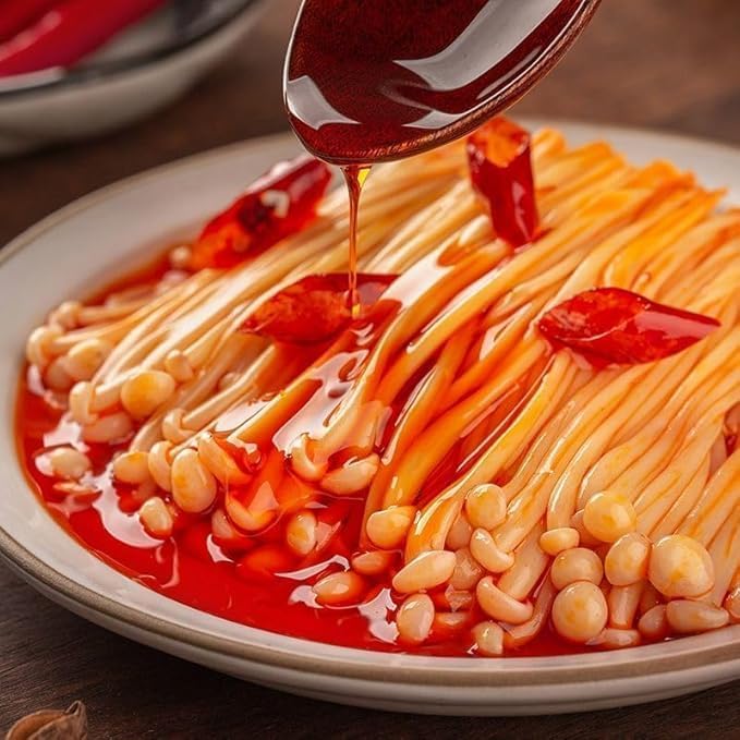 Enoki Mushrooms,Convenient Instant Side Dishes,Spicy and Fragrant Foods,Delicious Healthy Vegetable Snacks,Kimchi,Leisure Food,Pickled Vegetable,Delicious Chinese Snack Gifts (10 packs)