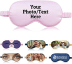 Custom Eye Mask, Personalized Sleep Masks with Your Photo/Text - Blackout Sleep Mask with Adjustable Strap for Women & Men, Perfect for Travel, Napping, and Meditation